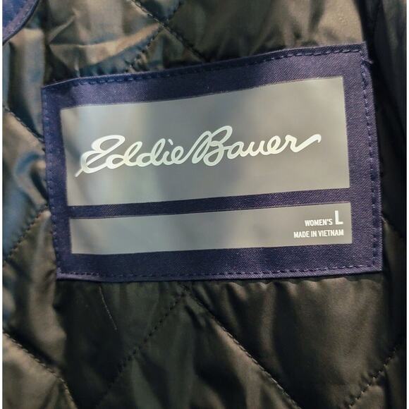 Eddie Bauer Ski Bibs Insulated Womens Large Navy Blue Waterproof Powder Search - Picture 6 of 15